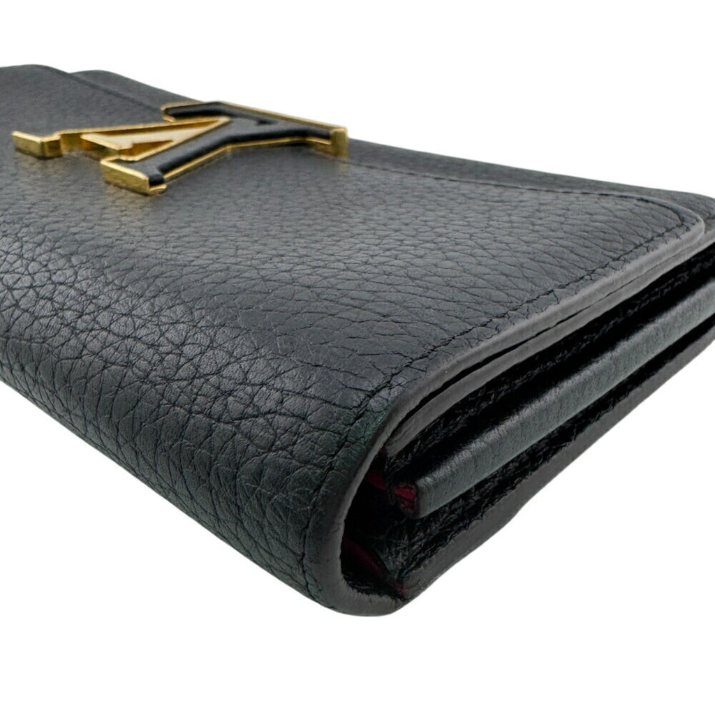 Louis Vuitton Taurillon Black Leather Long Wallet
