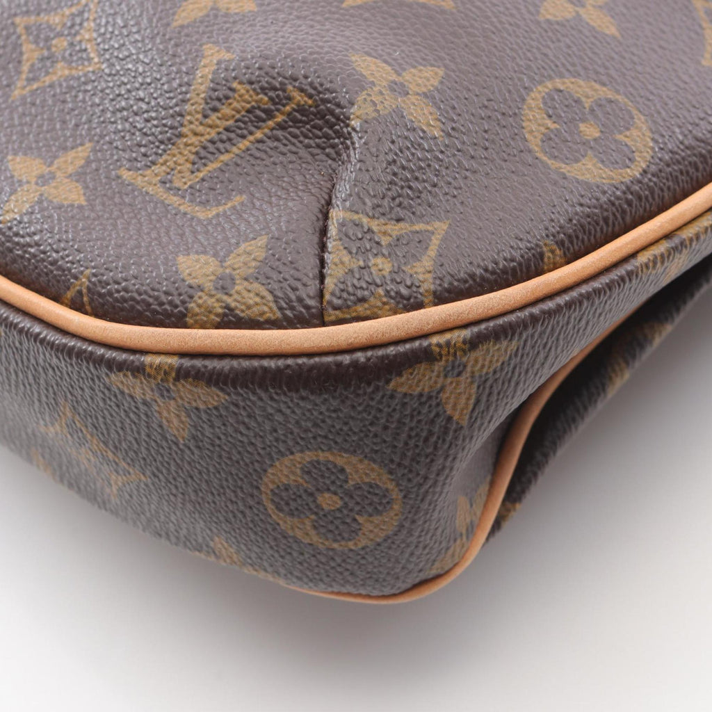 Louis Vuitton Brown Coated Canvas Leather Shoulder Bag