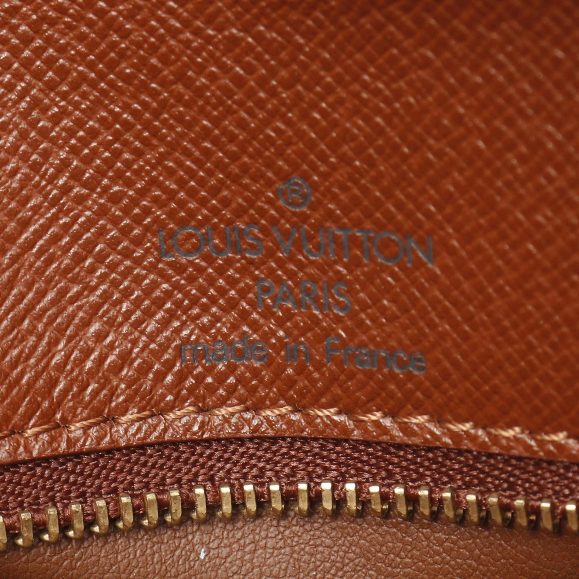 Louis Vuitton Monogram Brown Coated Canvas Leather Shoulder Bag