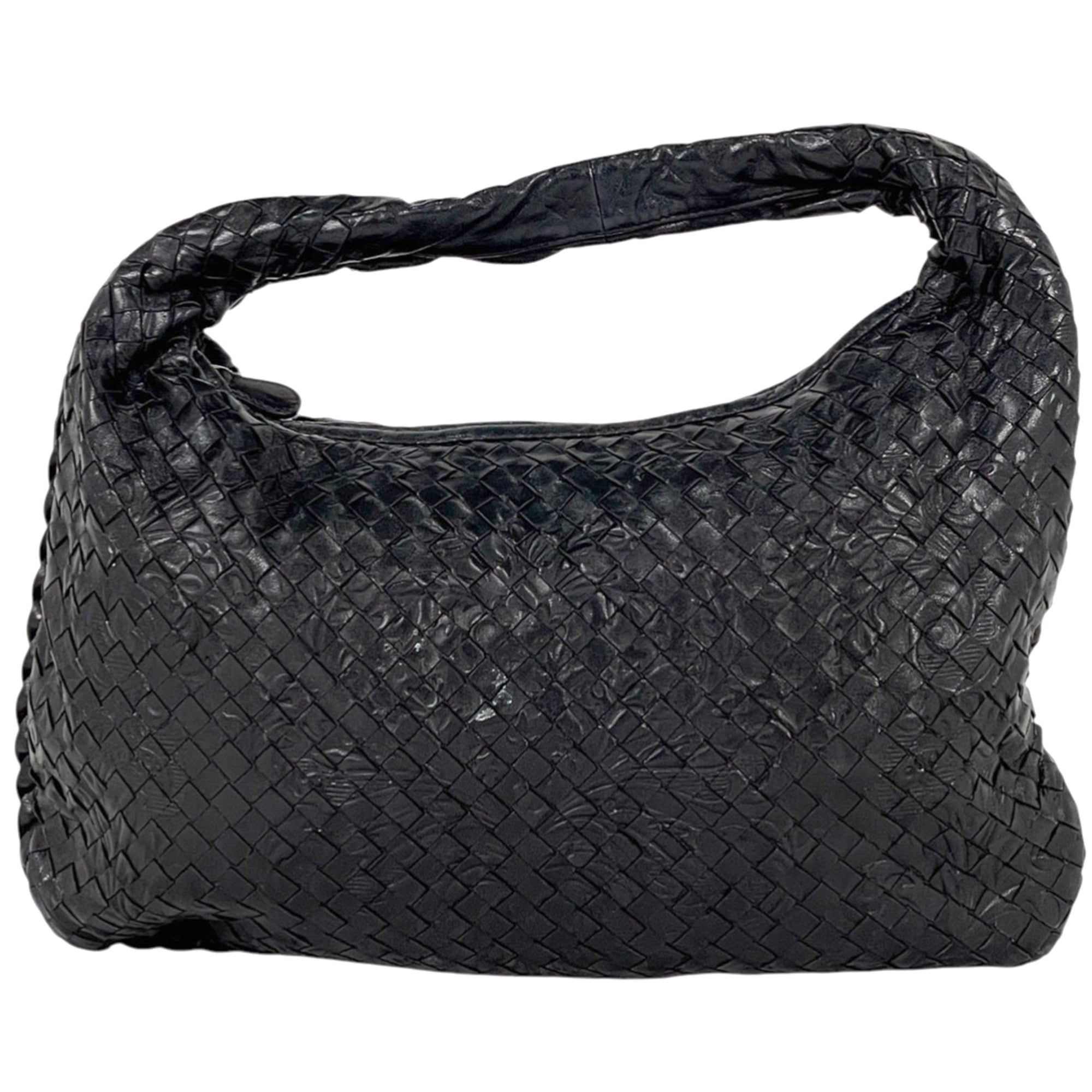 Bottega Veneta Black Leather Handbag Shoulder Bag