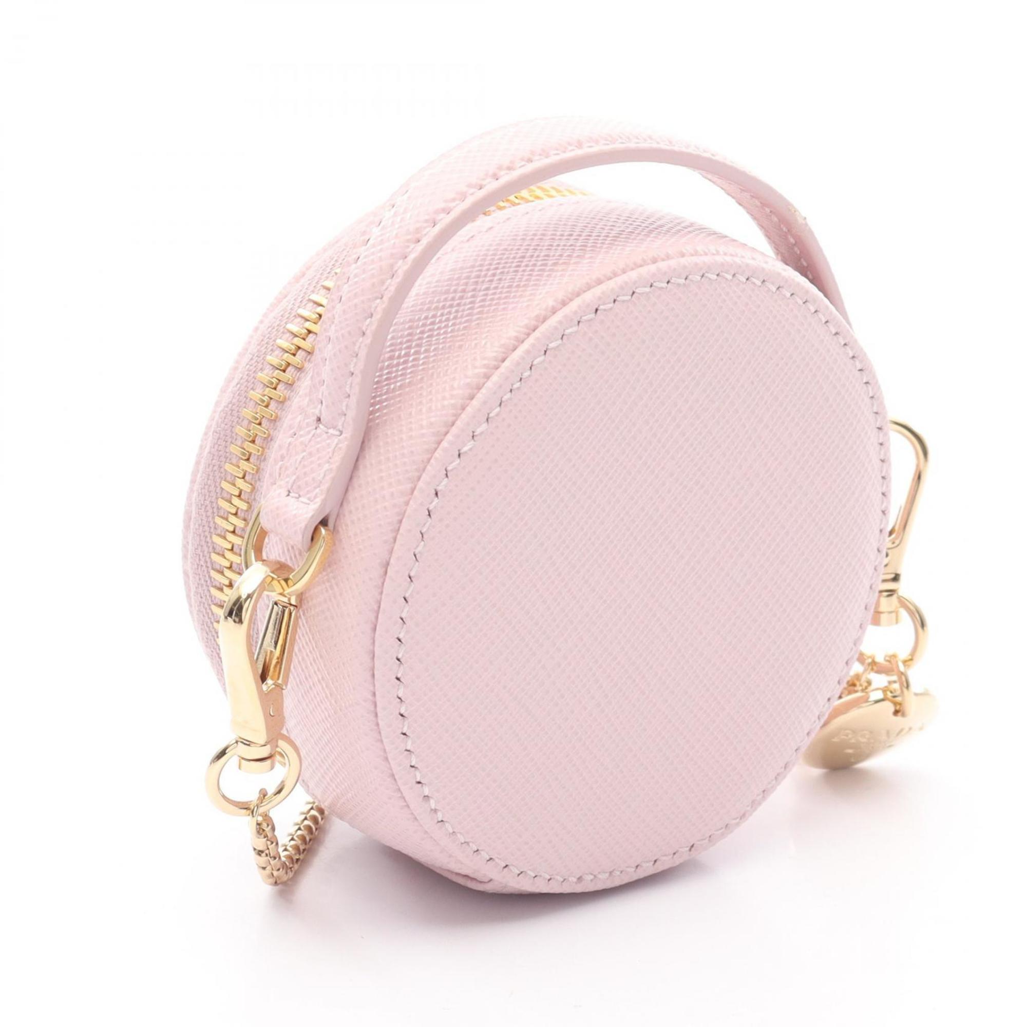 Prada Pink Saffiano Triangle Pouch Shoulder Bag