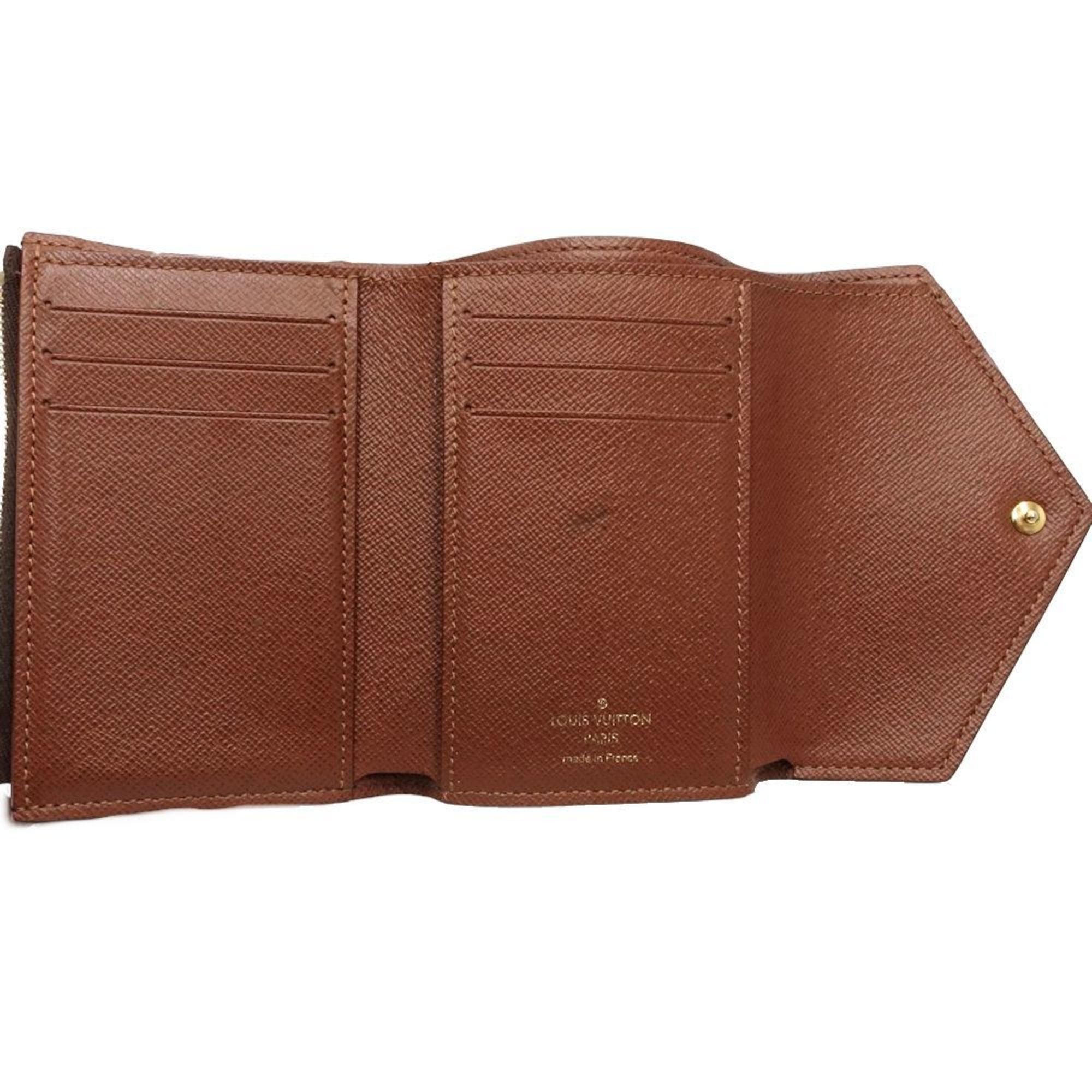 Louis Vuitton Brown Canvas Wallet (Tri-Fold)