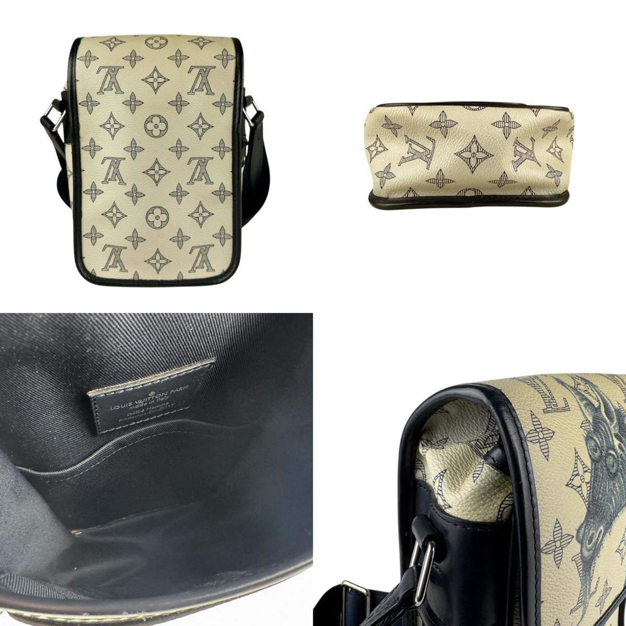 Louis Vuitton Ivory Navy Monogram Shoulder Bag