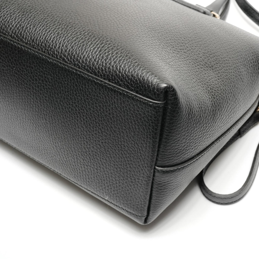 Gucci Black Leather Tote Bag (Pre-Owned)