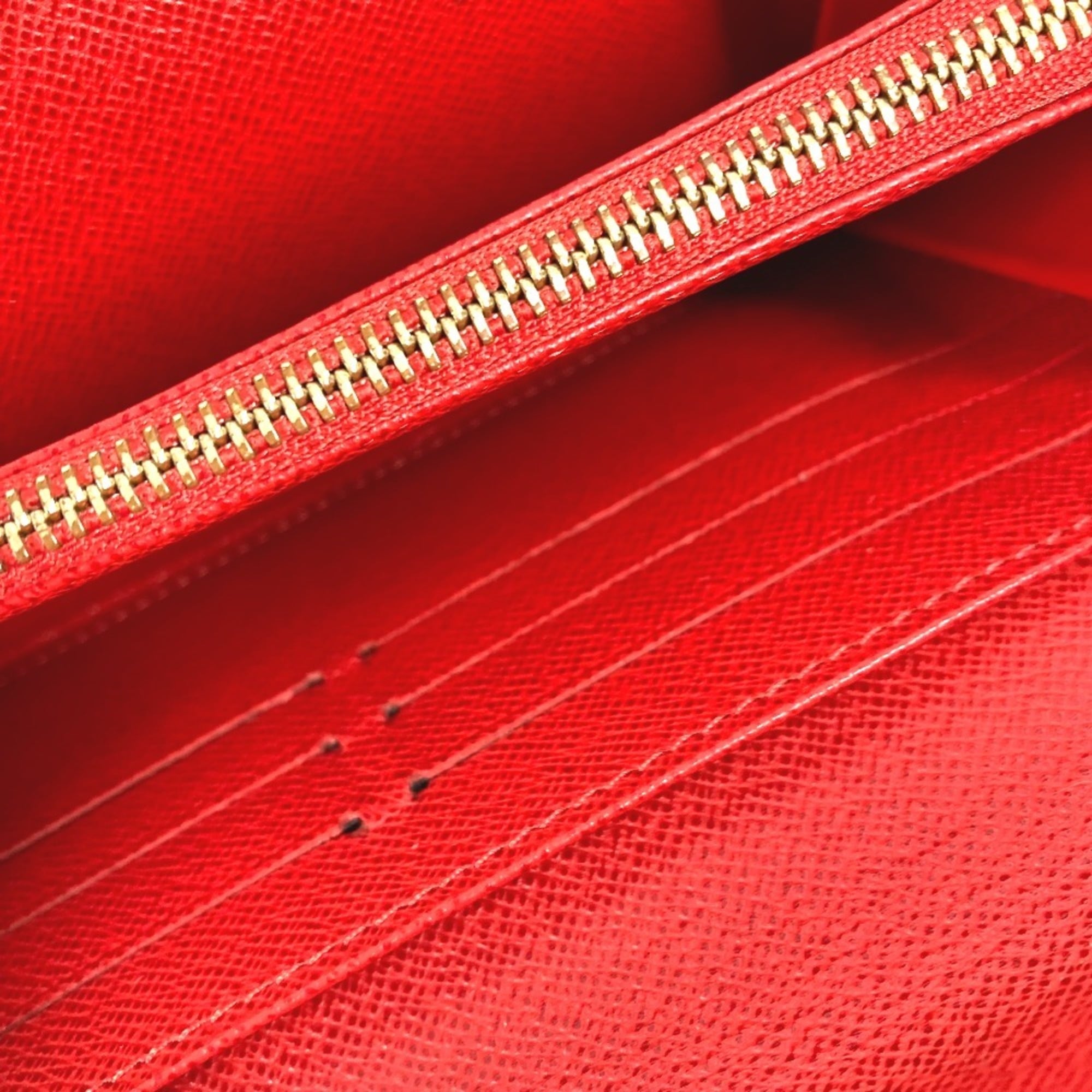 Louis Vuitton Brown Red Color Canvas Monogram Long Wallet (Tri-Fold)
