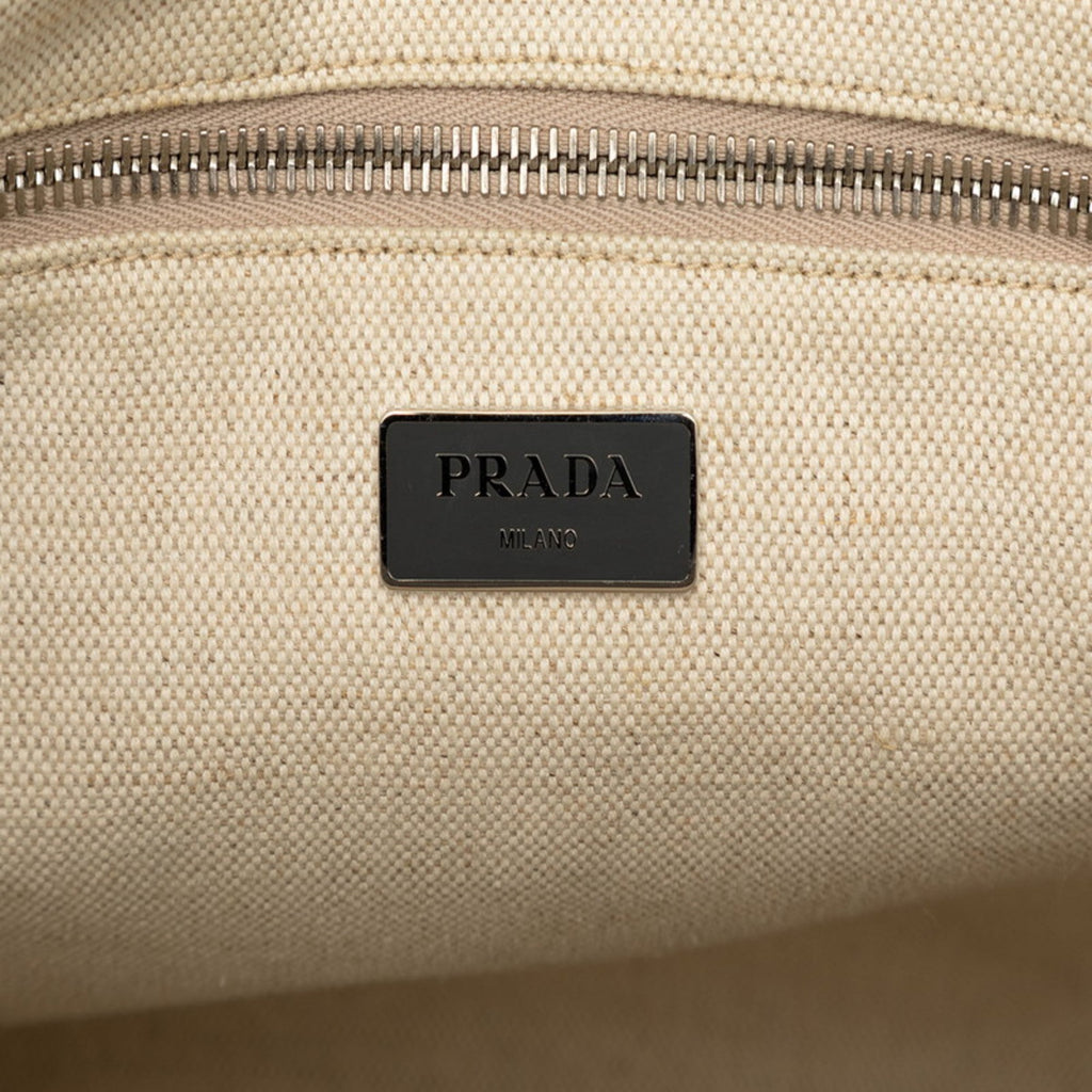 Prada Gray Leather Handbag Tote Bag