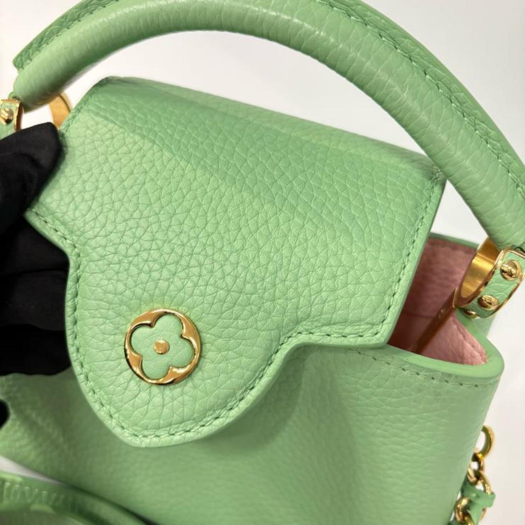 Louis Vuitton Green Leather Handbag