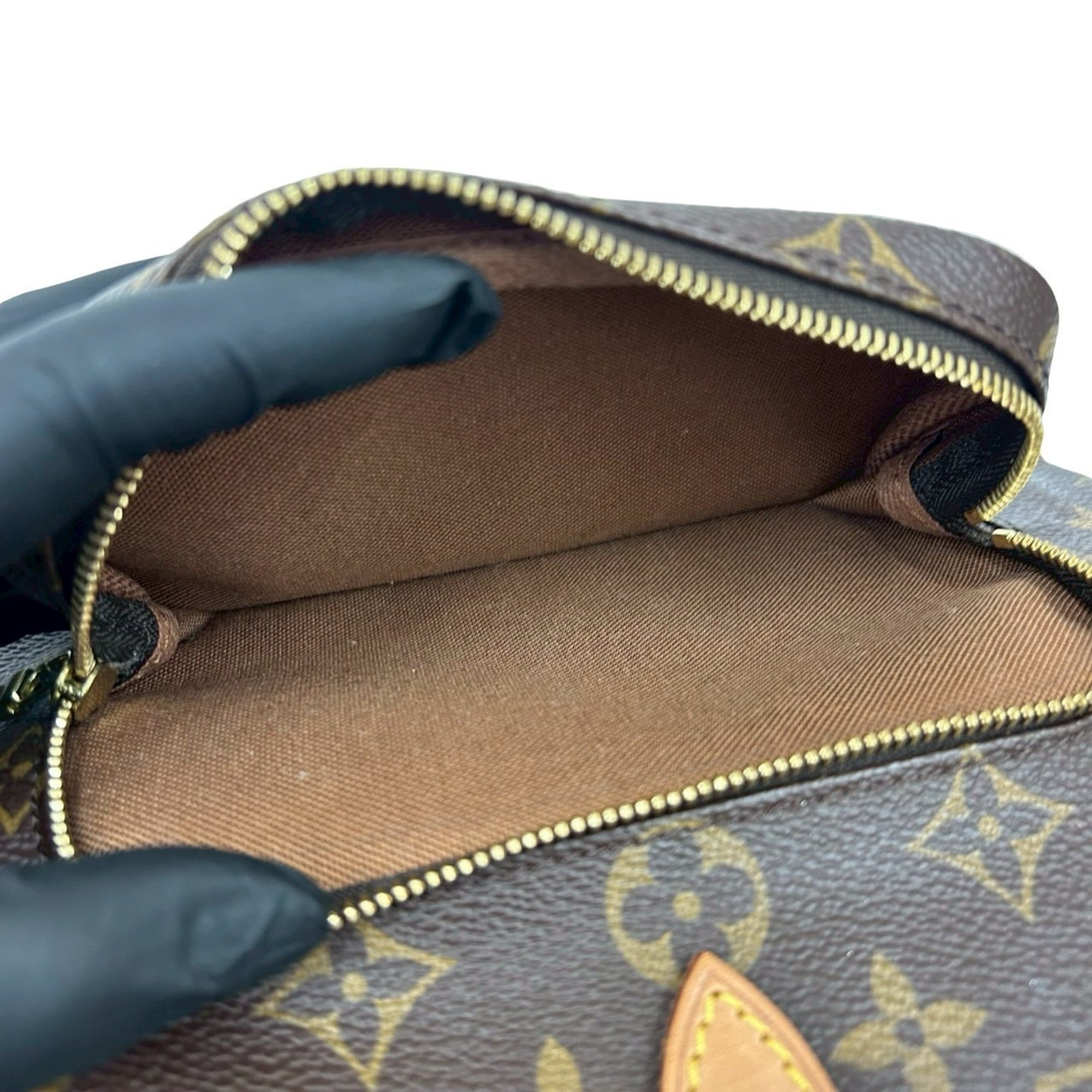 Louis Vuitton Brown Leather Pvc Backpack