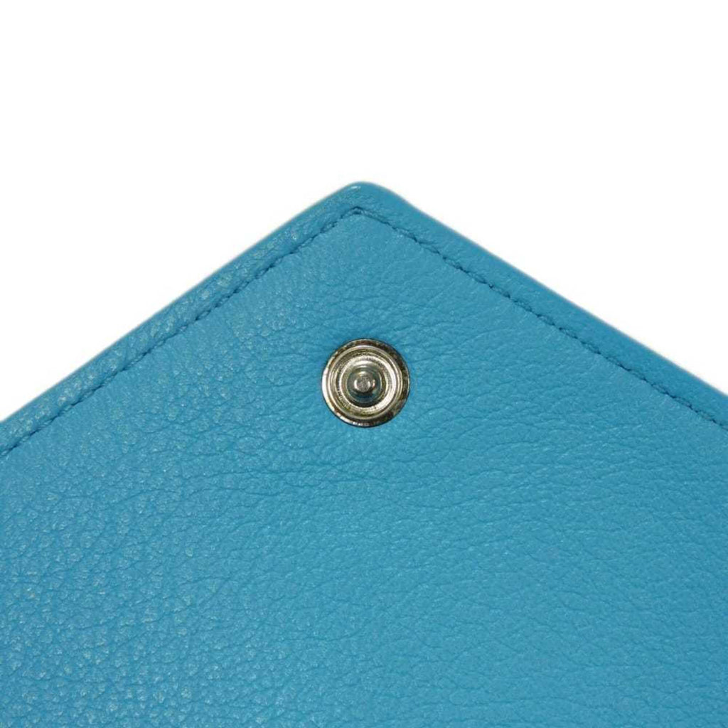 Balenciaga Blue Leather Long Wallet (Bi-Fold)