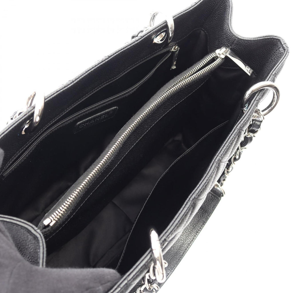Chanel Black Grained Calfskin Handbag Tote Bag