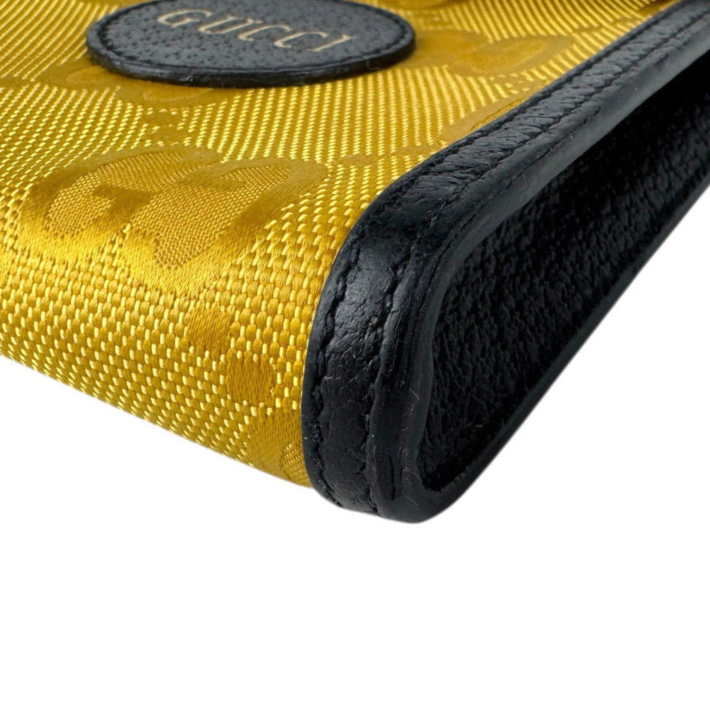 Gucci Black Yellow Nylon Leather Shoulder Bag (Pre-Owned)