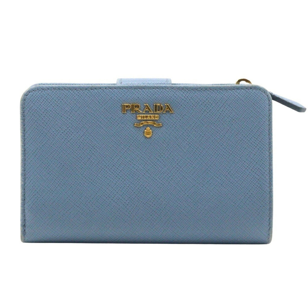 Prada Astrale Light Blue Saffiano Wallet (Bi-Fold)