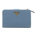 Prada Astrale Light Blue Saffiano Wallet (Bi-Fold)