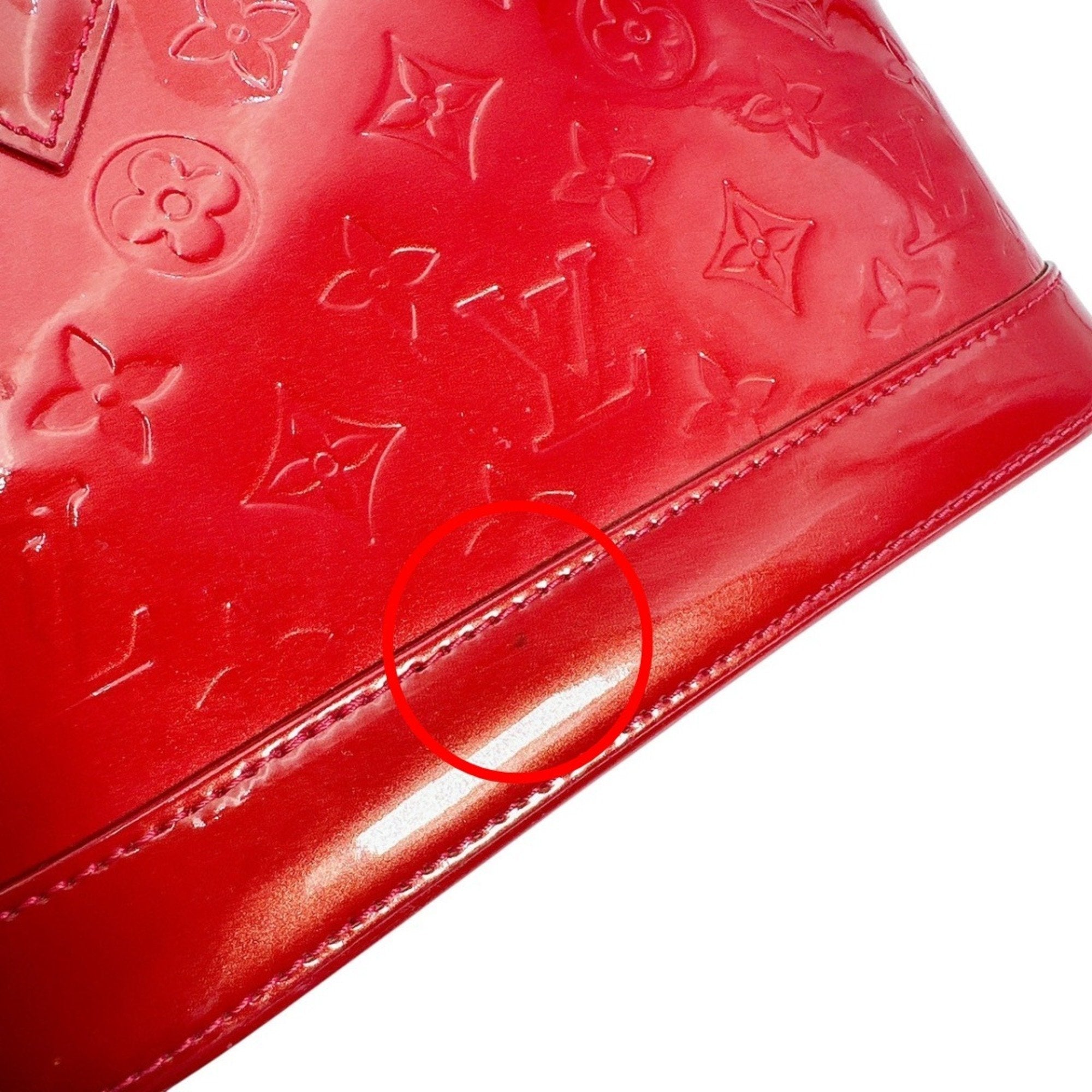 Louis Vuitton Pomme D'amour Red Color Monogram Vernis Handbag