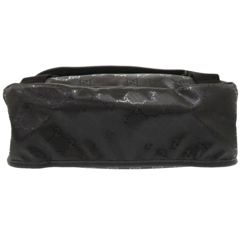 Gucci Black Coated Canvas Pvc Messenger Bag Shoulder Bag (Pre-Owned)