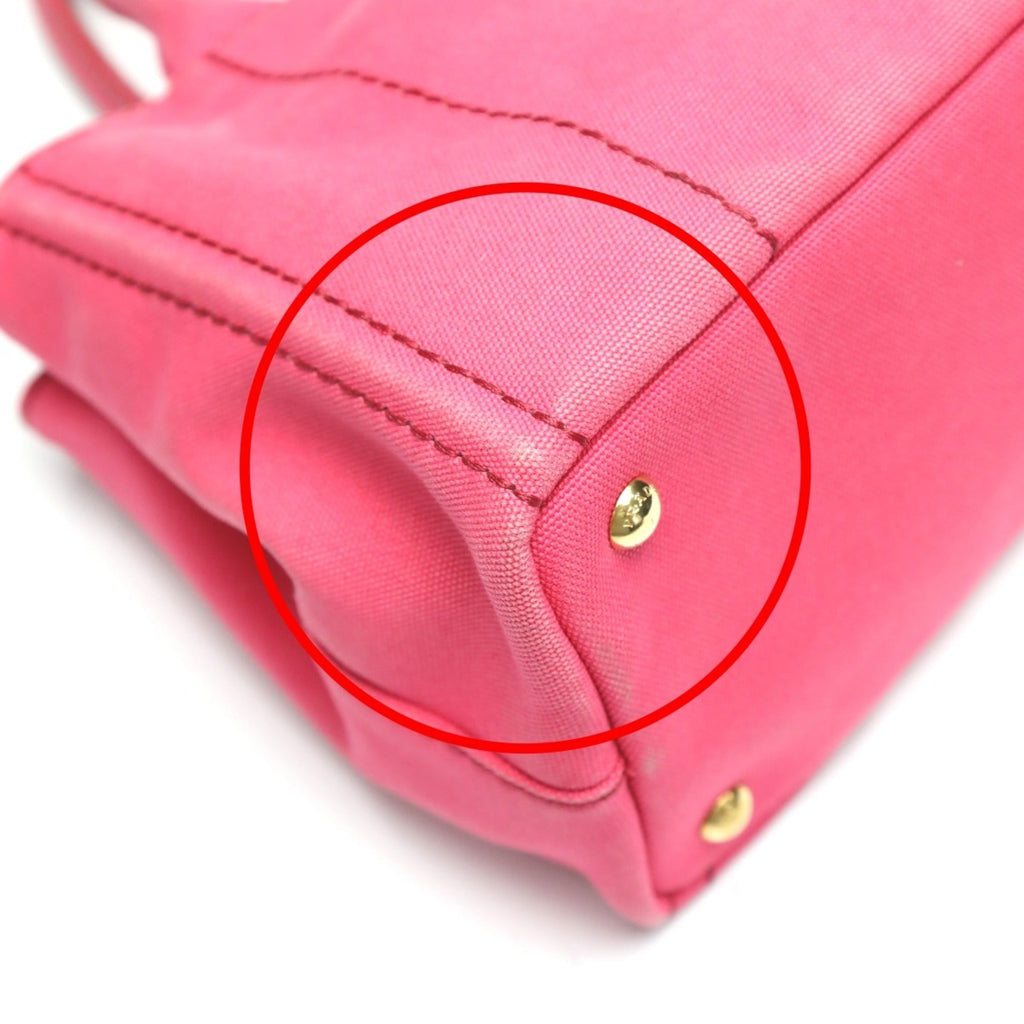 Prada Pink Canvas Tote Bag