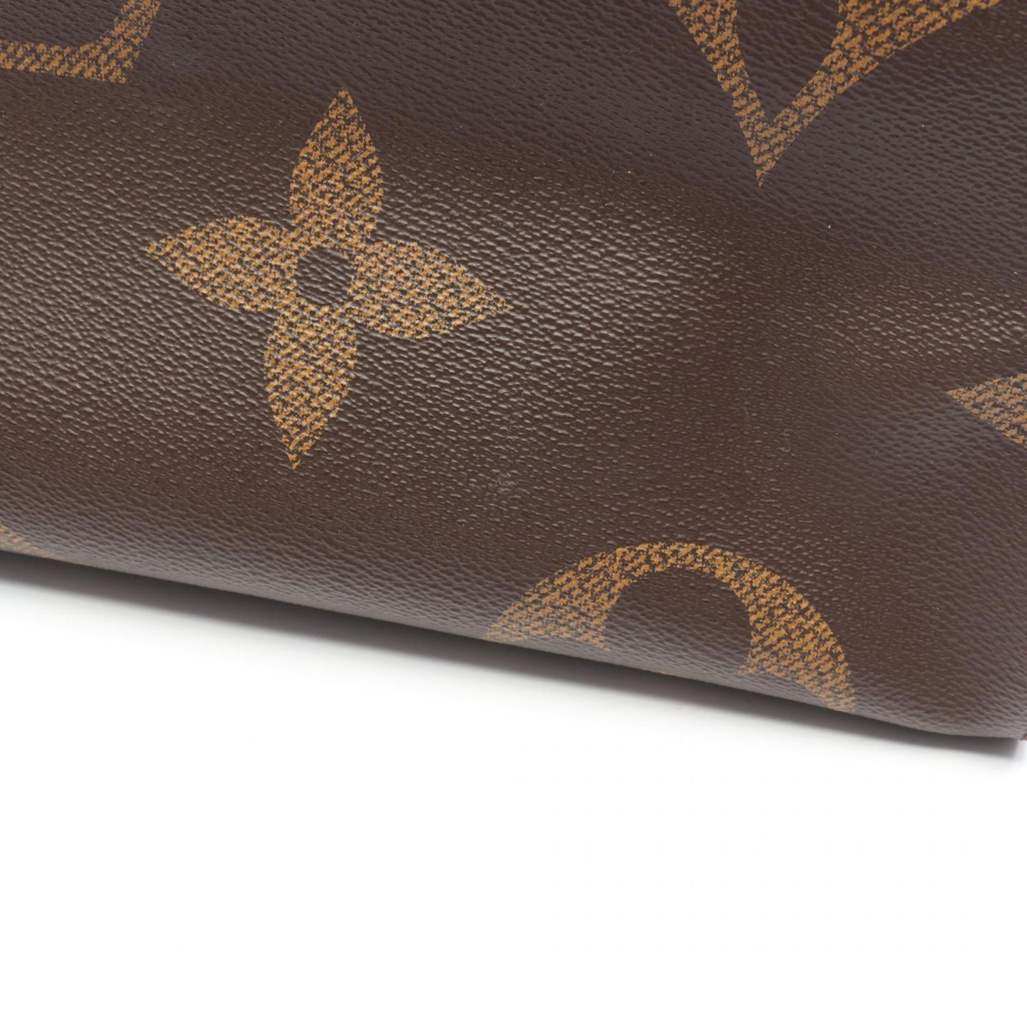 Louis Vuitton Beige Brown Coated Canvas Tote Bag