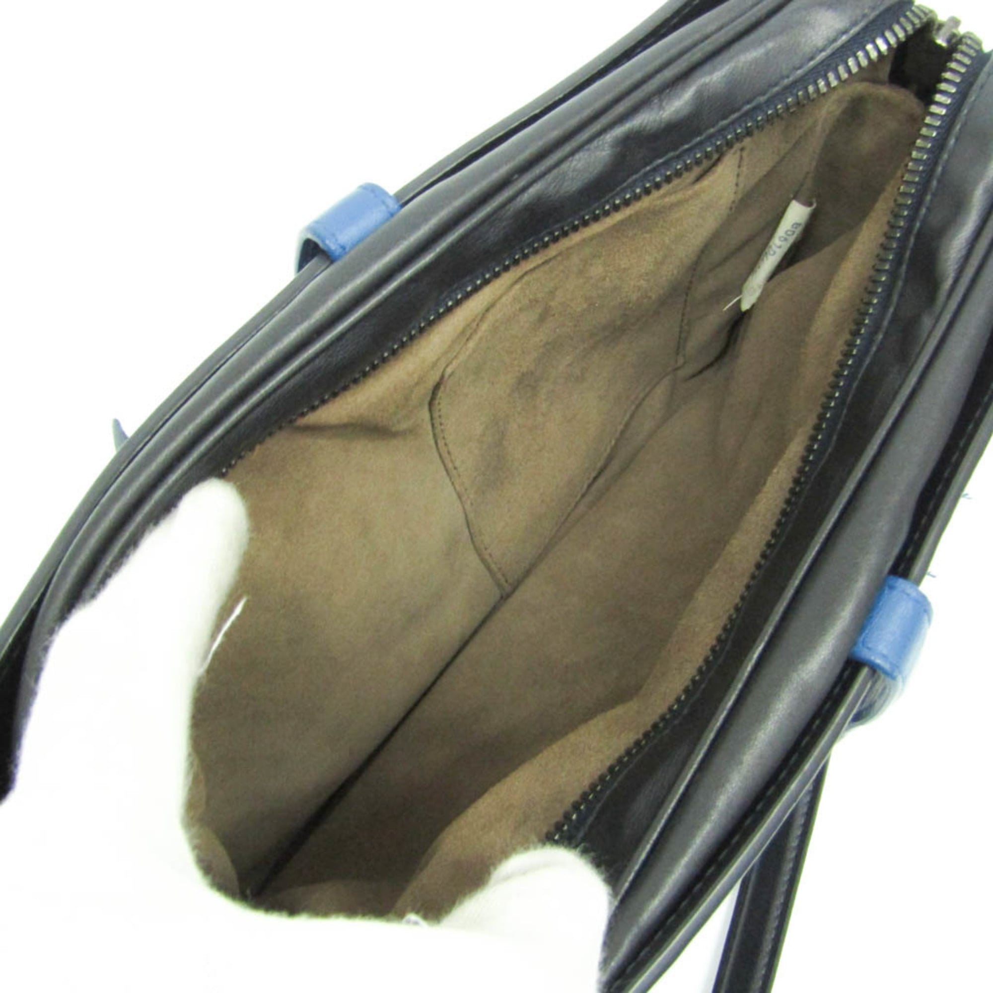 Bottega Veneta Belt Flap Camera Bag Intrecciato Nappa Navy Leather Shoulder Bag Bag