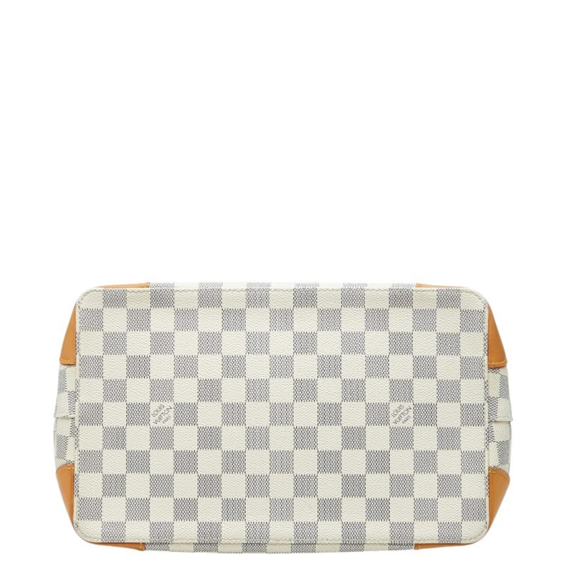 Louis Vuitton White Pvc Leather Handbag Tote Bag