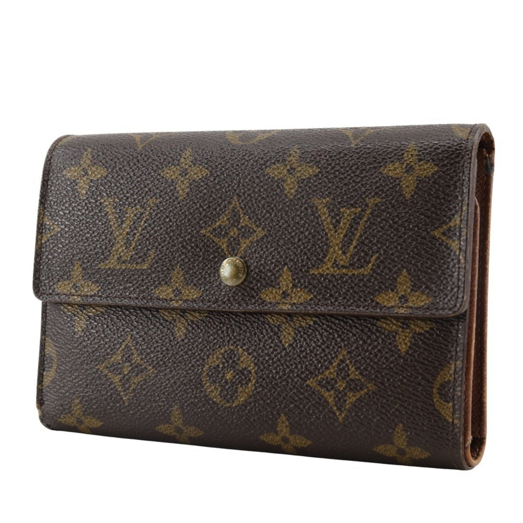 Louis Vuitton Brown Monogram Canvas Wallet (Tri-Fold)