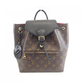 Louis Vuitton Black Marron Coated Canvas Leather Backpack