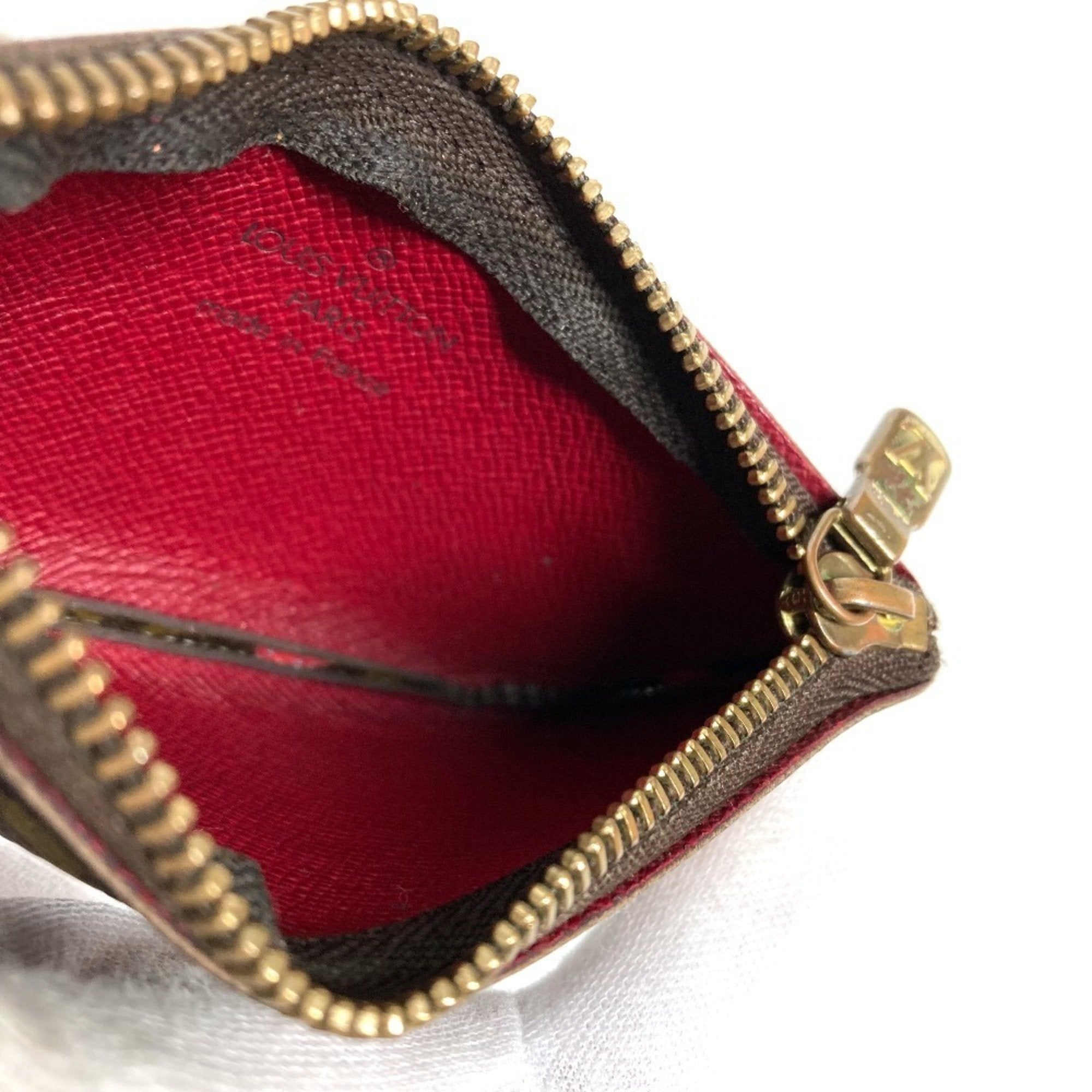 Louis Vuitton Brown Monogram Cherry Red Color Monogram Coin Purse/Coin Case