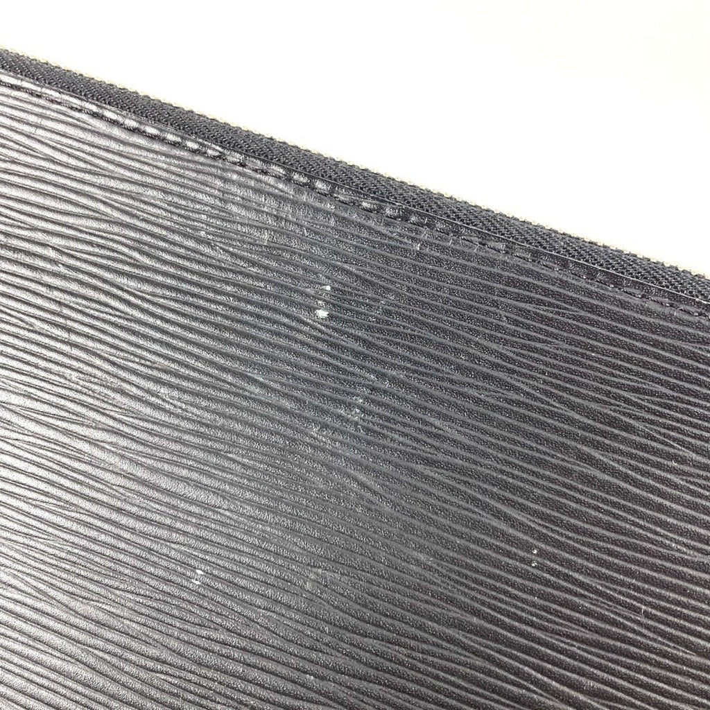 Louis Vuitton Black Yellow Epi Leather Clutch Bag Pochette Pouch