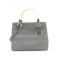 Christian Dior Beige Gray Canvas Handbag (Pre-Owned)