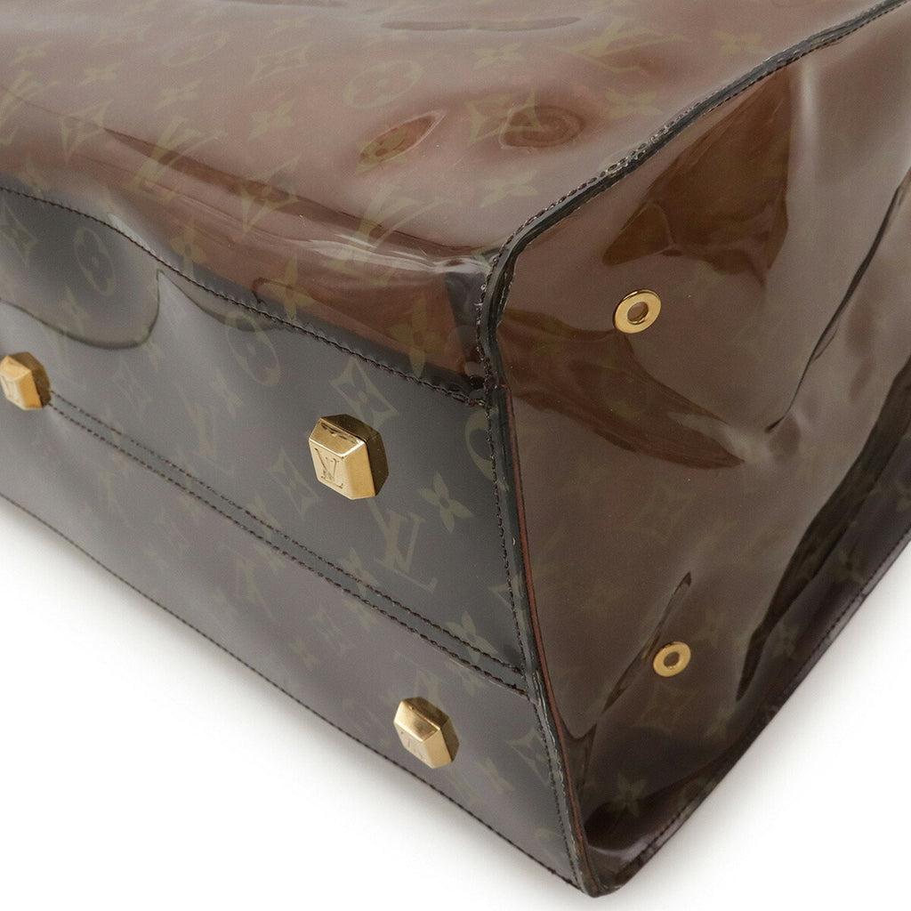 Louis Vuitton Brown Clear Vinyl Leather Beach Bag Shoulder Bag Tote Bag