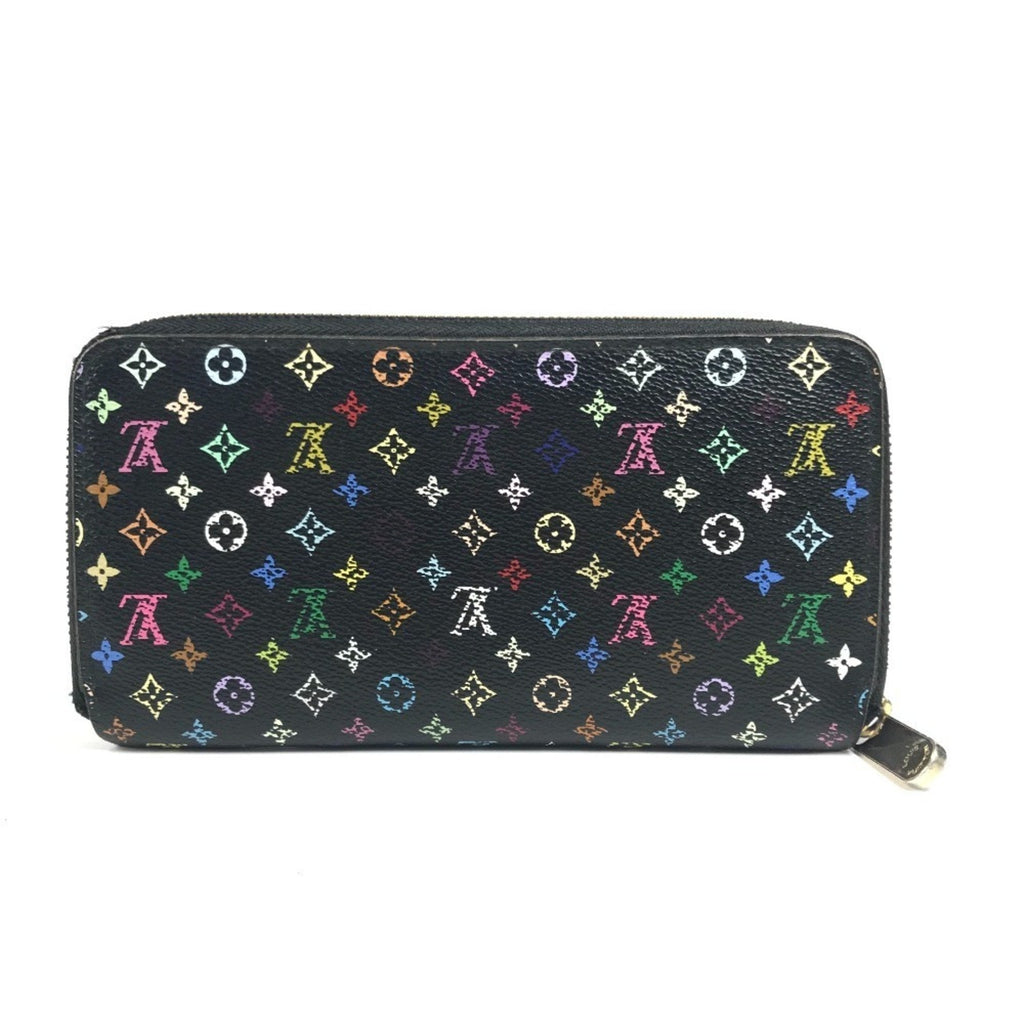 Louis Vuitton Black Multi-Color Noir Monogram Multicolore Canvas Long Wallet