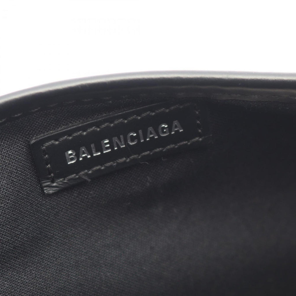 Balenciaga Black Ivory Canvas Leather Handbag Pouch Tote