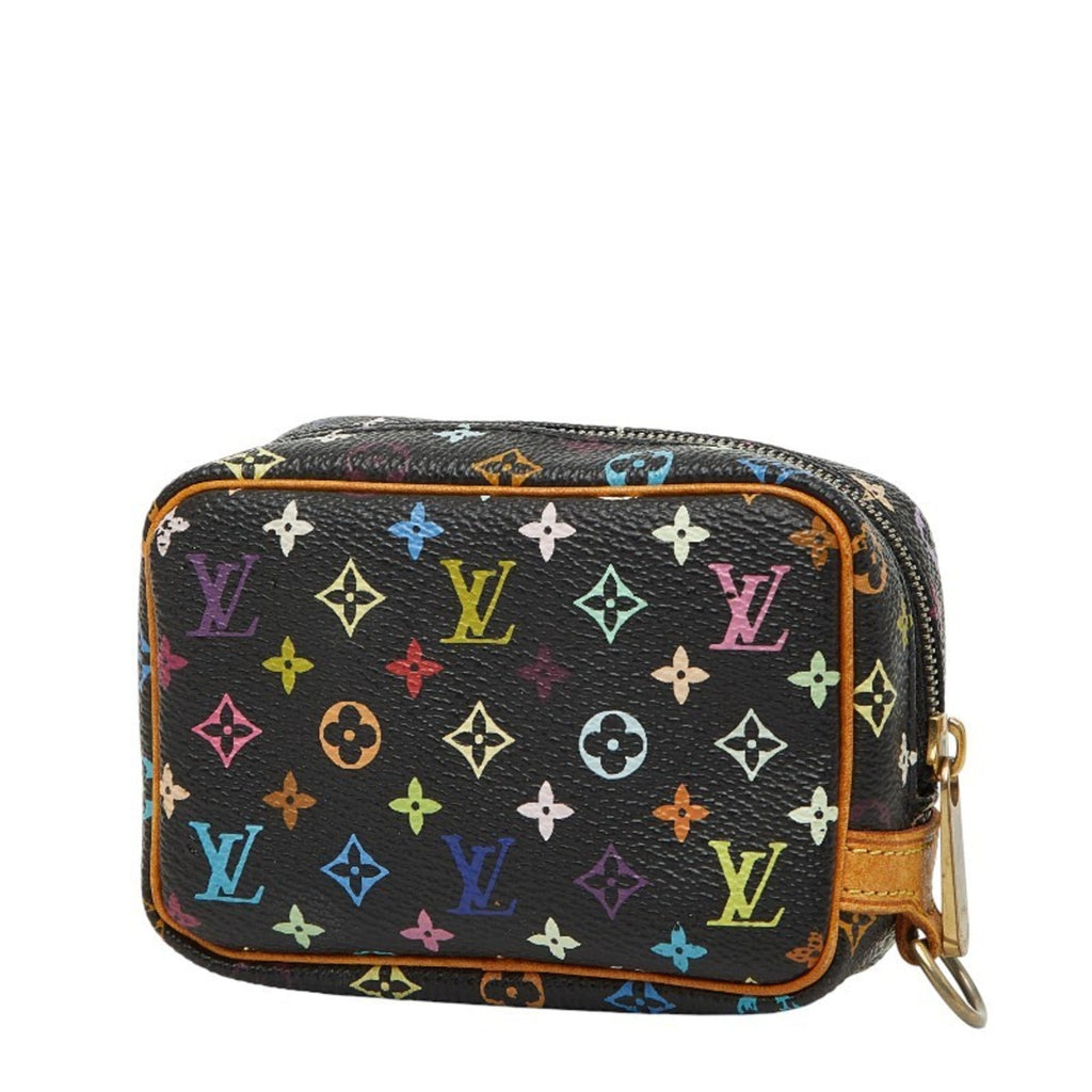 Louis Vuitton Black Multi-Color Pvc Leather Pouch