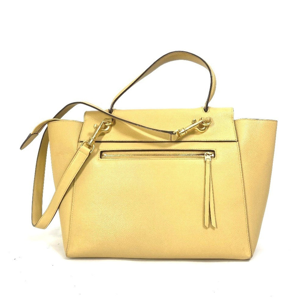 Celine Yellow Leather Shoulder Bag