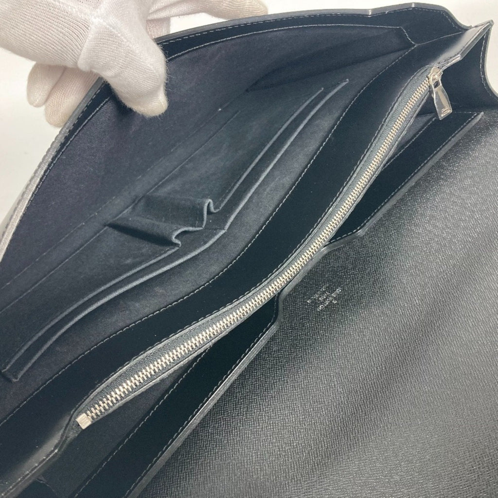 Louis Vuitton Black Noir Epi Leather Briefcase Handbag