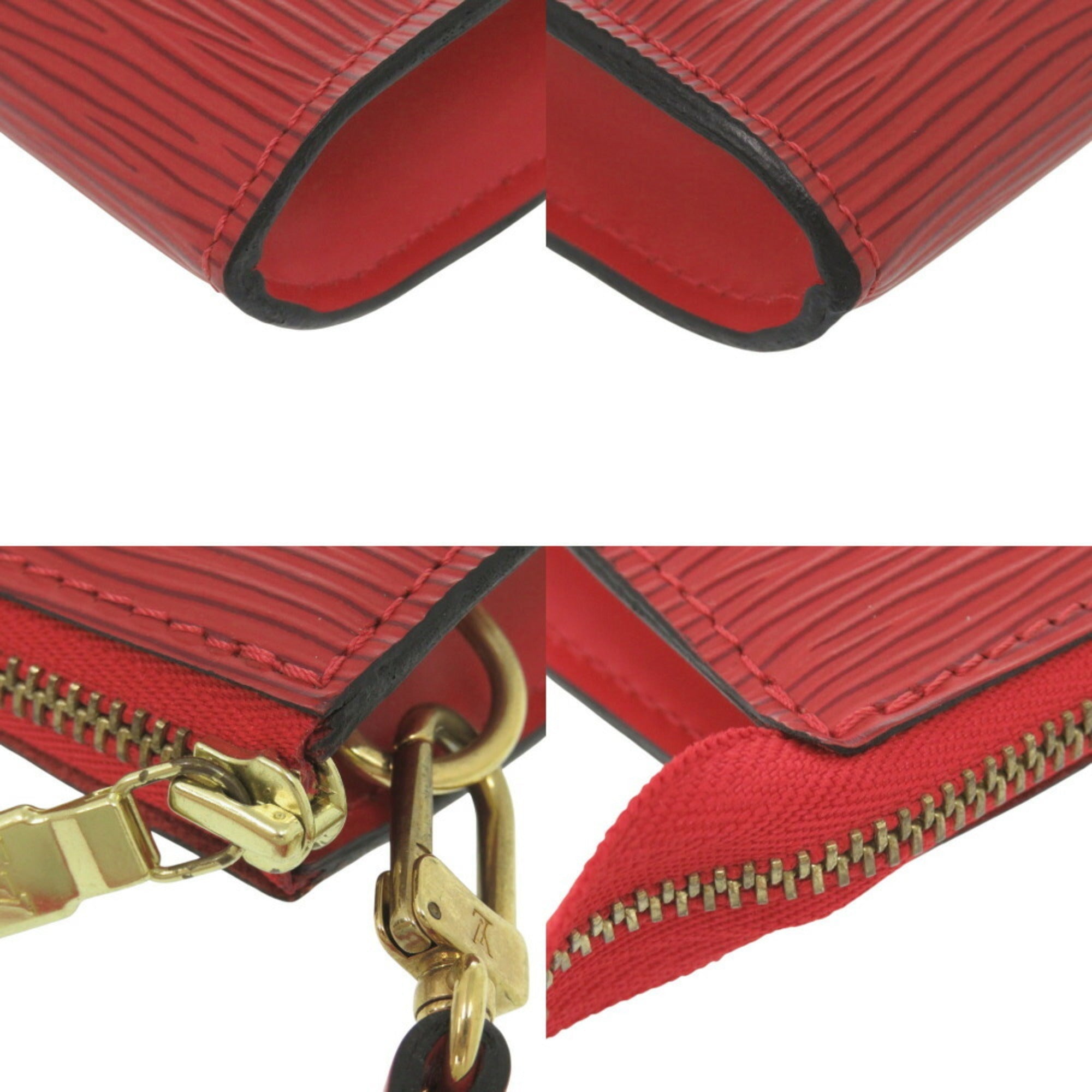 Louis Vuitton Castilian Red Red Color Epi Leather Handbag