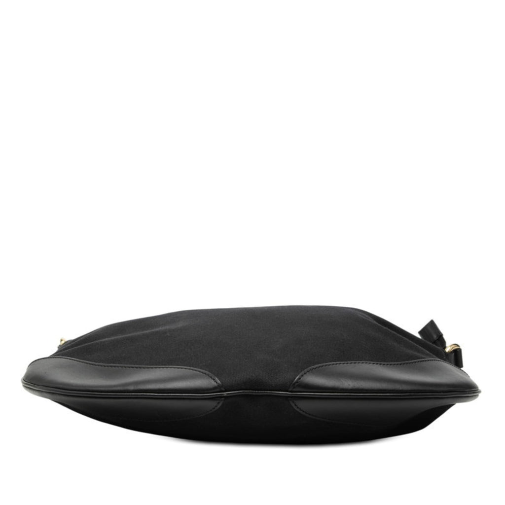 Gucci Black Canvas Leather Shoulder Bag (Pre-Owned)