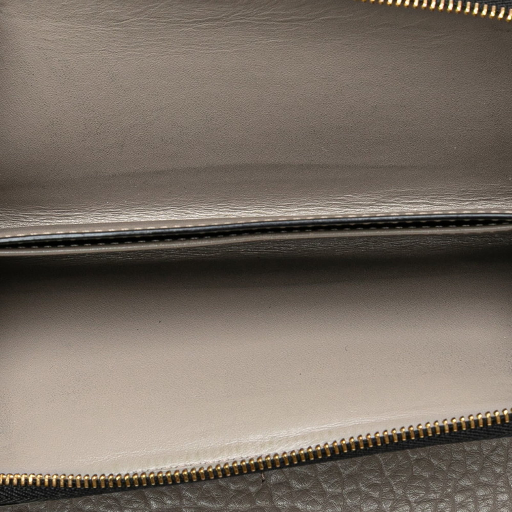 Burberry Gray Leather Long Wallet (Bi-Fold)