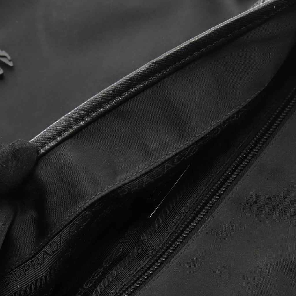 Prada Black Nylon Saffiano Triangle Shoulder Bag