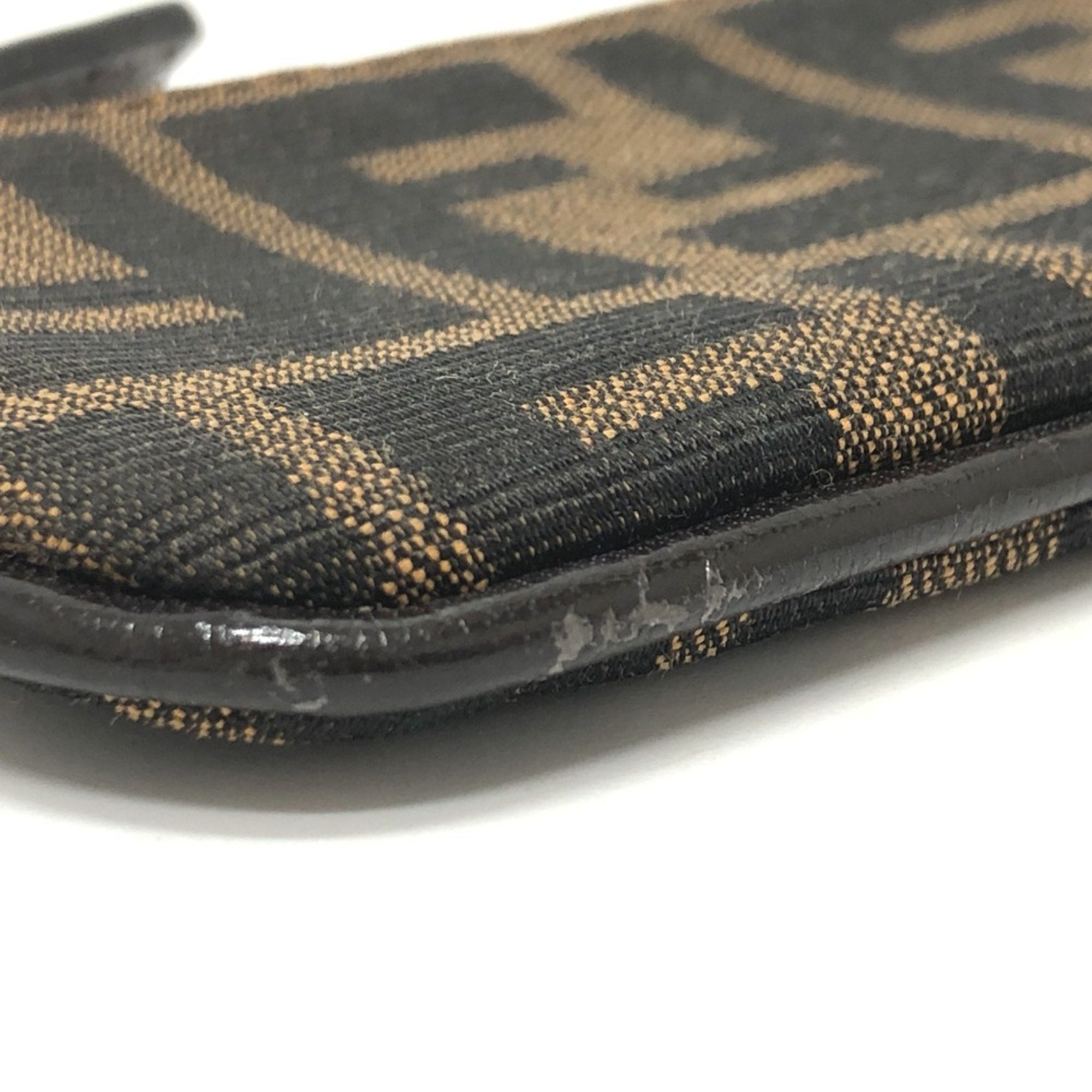 Fendi Brown Cloth Coin Purse/Coin Case