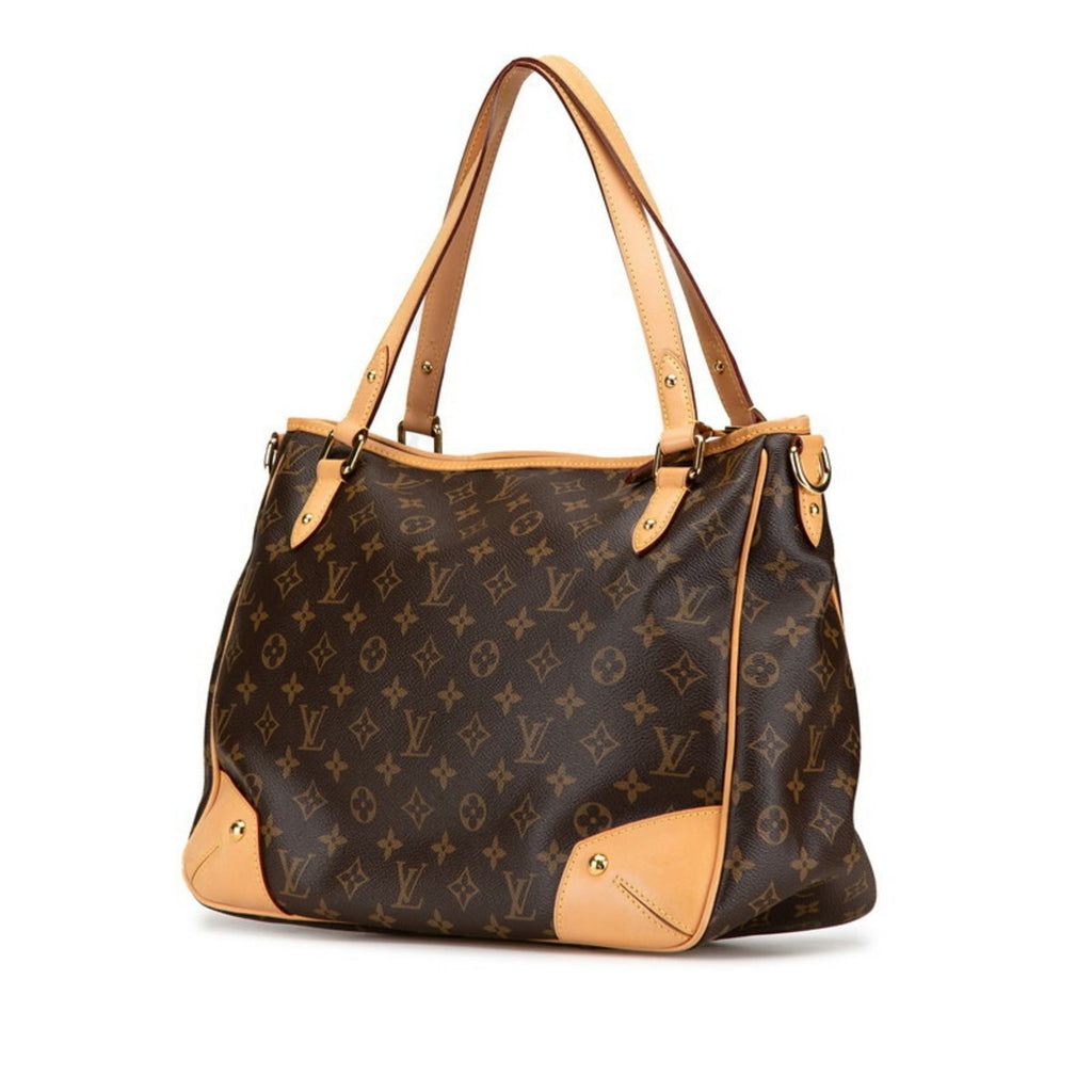 Louis Vuitton Brown Pvc Leather Shoulder Bag Tote Bag