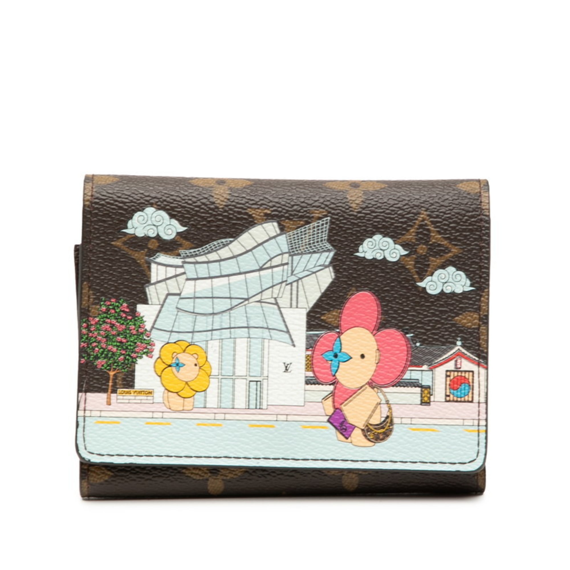 Louis Vuitton Monogram Brown Multi-Color Pvc Wallet (Tri-Fold)