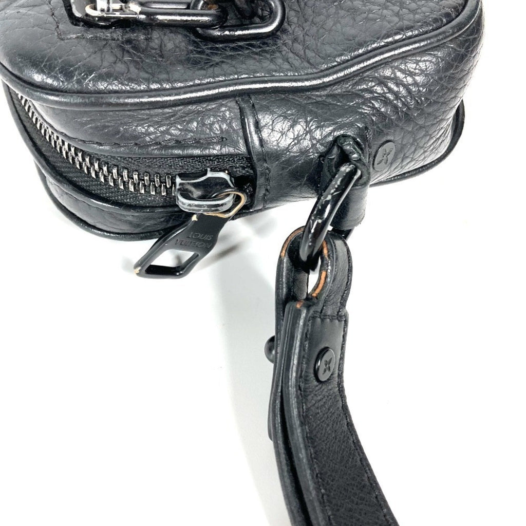 Louis Vuitton Black Noir Leather Clutch Bag Pouch