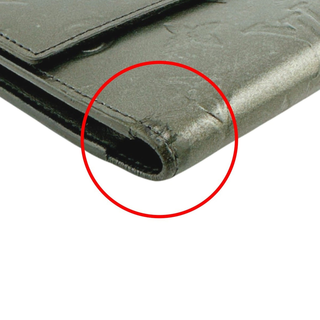 Louis Vuitton Monogram Mat Black Noir Monogram Mat Wallet (Tri-Fold)