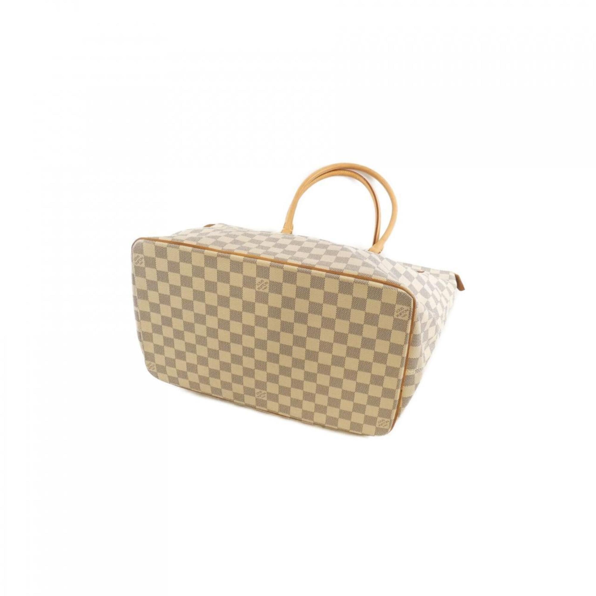 Louis Vuitton Azur White Coated Canvas Handbag