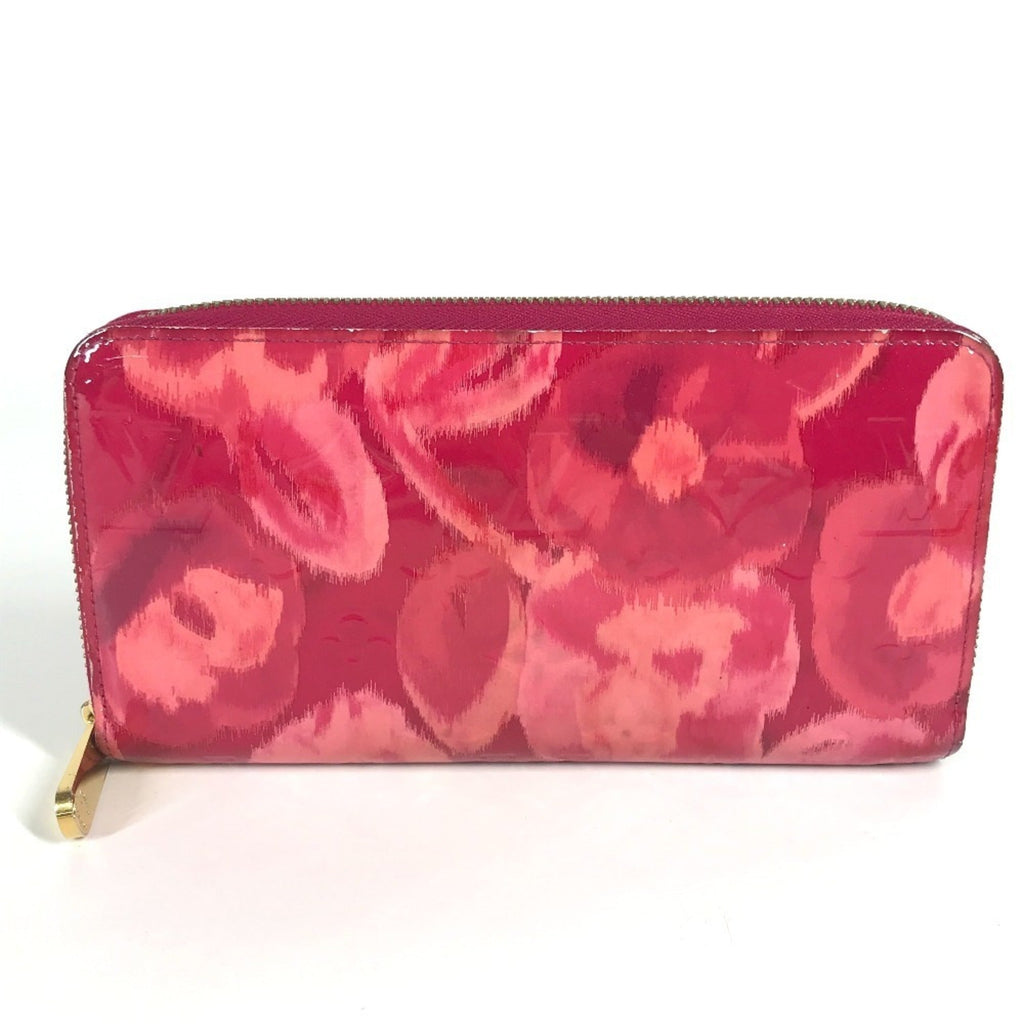Louis Vuitton Indian Rose Pink Patent Leather Long Wallet (Tri-Fold)
