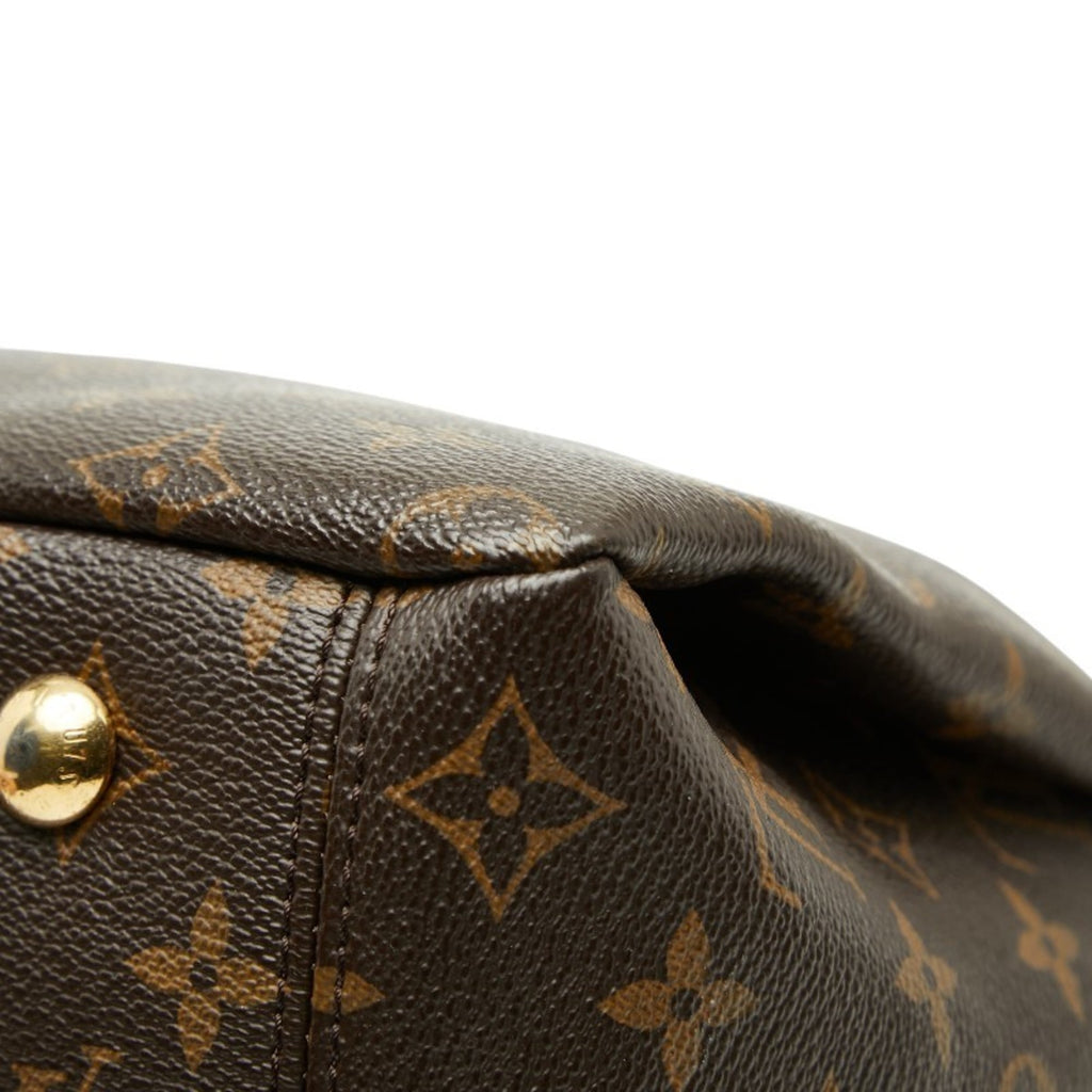 Louis Vuitton Brown Purple Pvc Leather Handbag Shoulder Bag