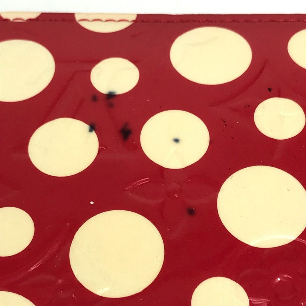 Louis Vuitton Red Color White Patent Leather Long Wallet
