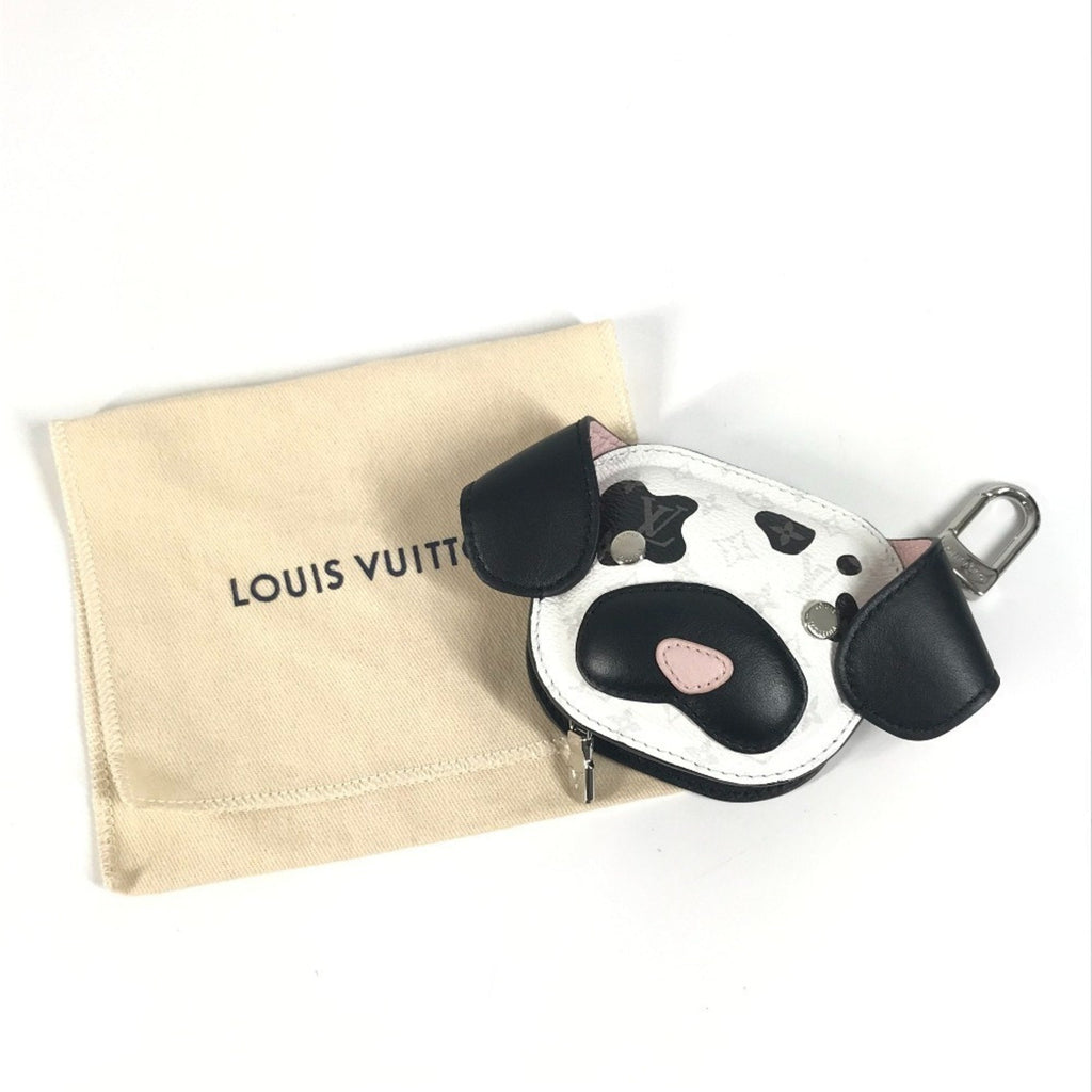 Louis Vuitton Black Multi-Color White Monogram Canvas Coin Purse/Coin Case