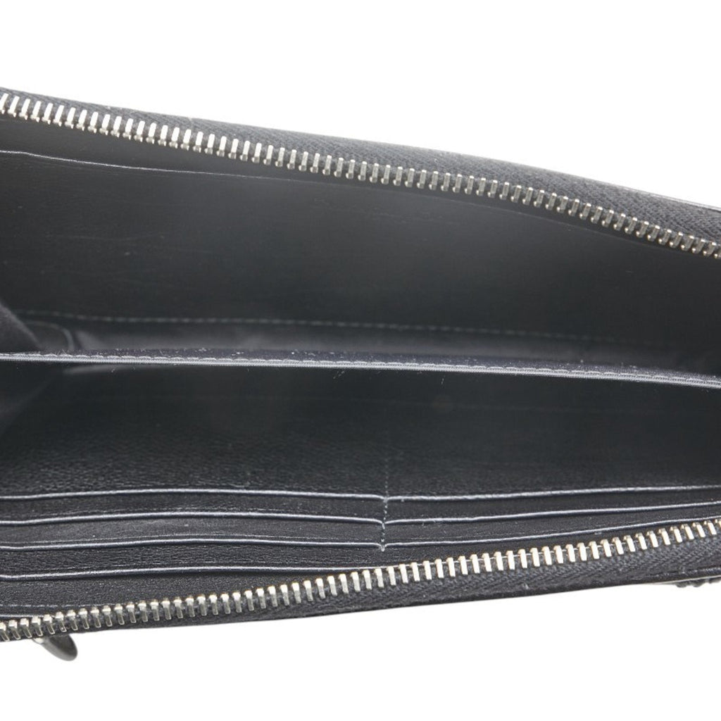 Christian Dior Black Leather Long Wallet (Bi-Fold) (Pre-Owned)