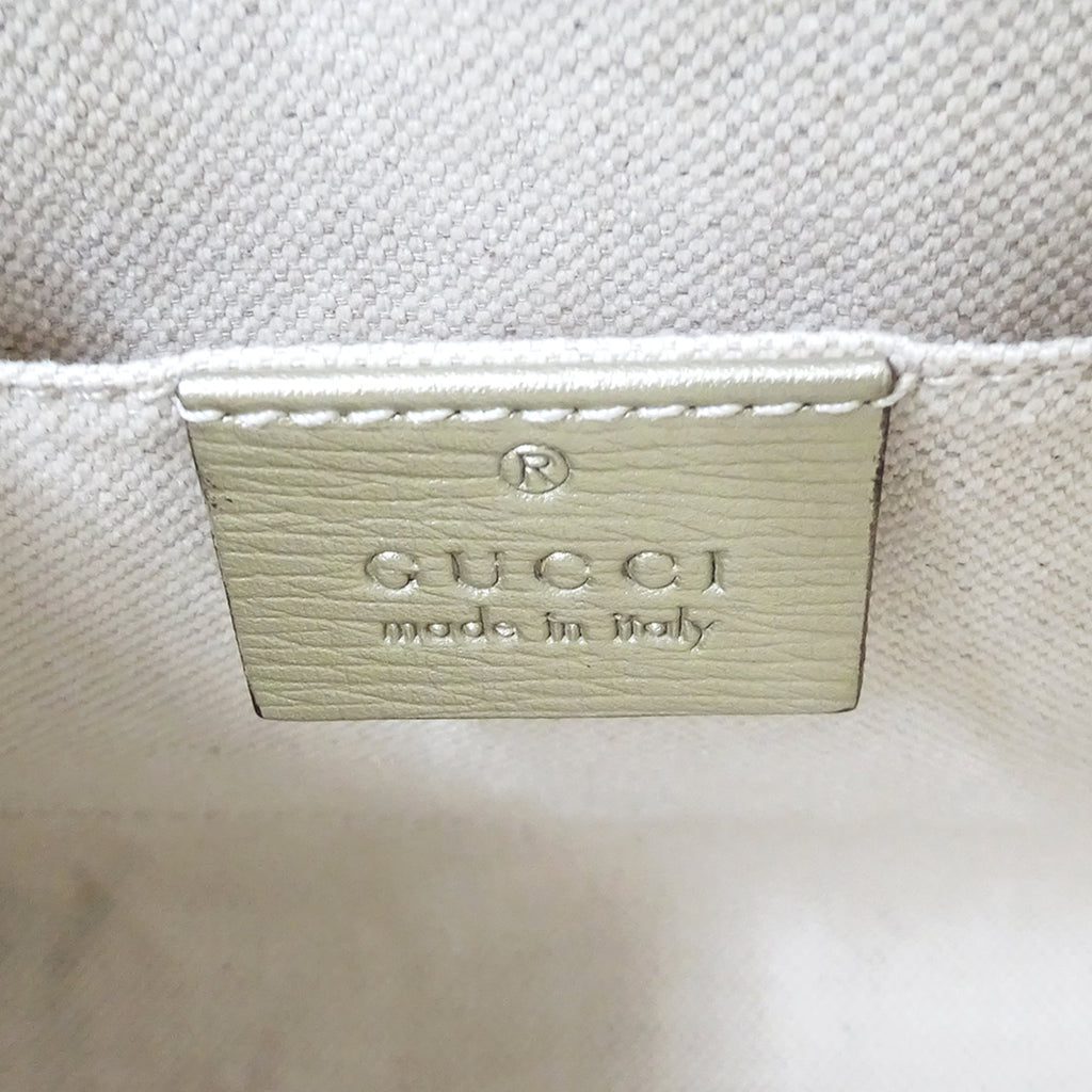 Gucci Gold Leather Handbag Shoulder Bag (Pre-Owned)